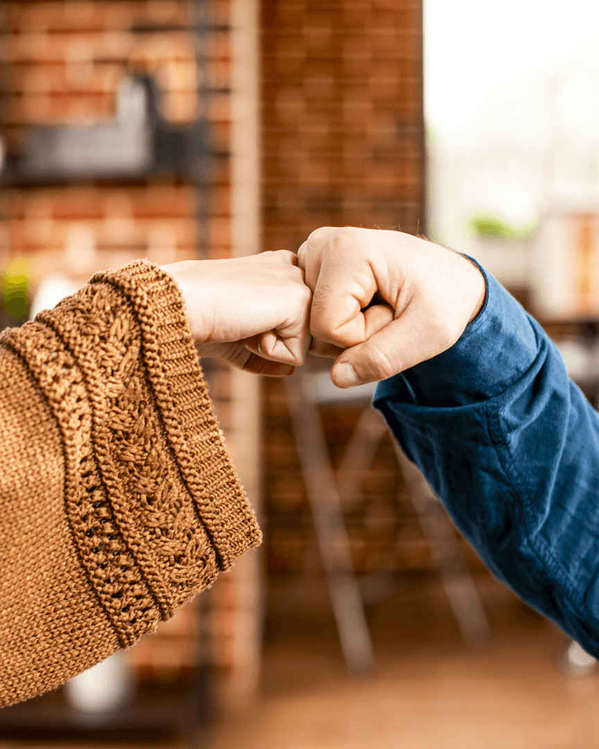 respectful team value two persons claping hands weecover