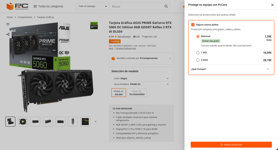 embedded insurance weecover pc components