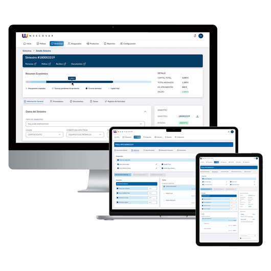 Weecover, zentralisiertes Backup-System für tragbare Geräte, Bürogeräte und Bürogeräte