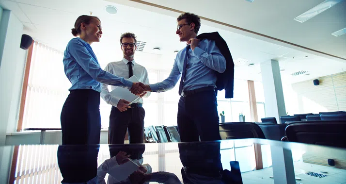 insurance sector people closing a deal in insurance