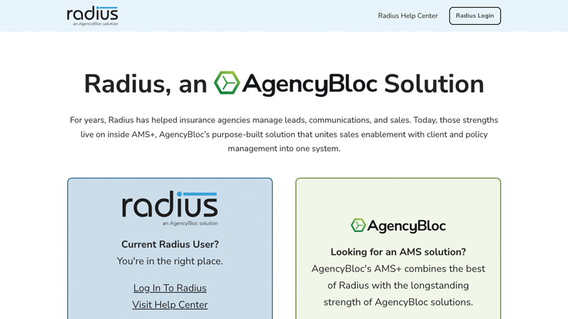 radius insurance crm weecover 